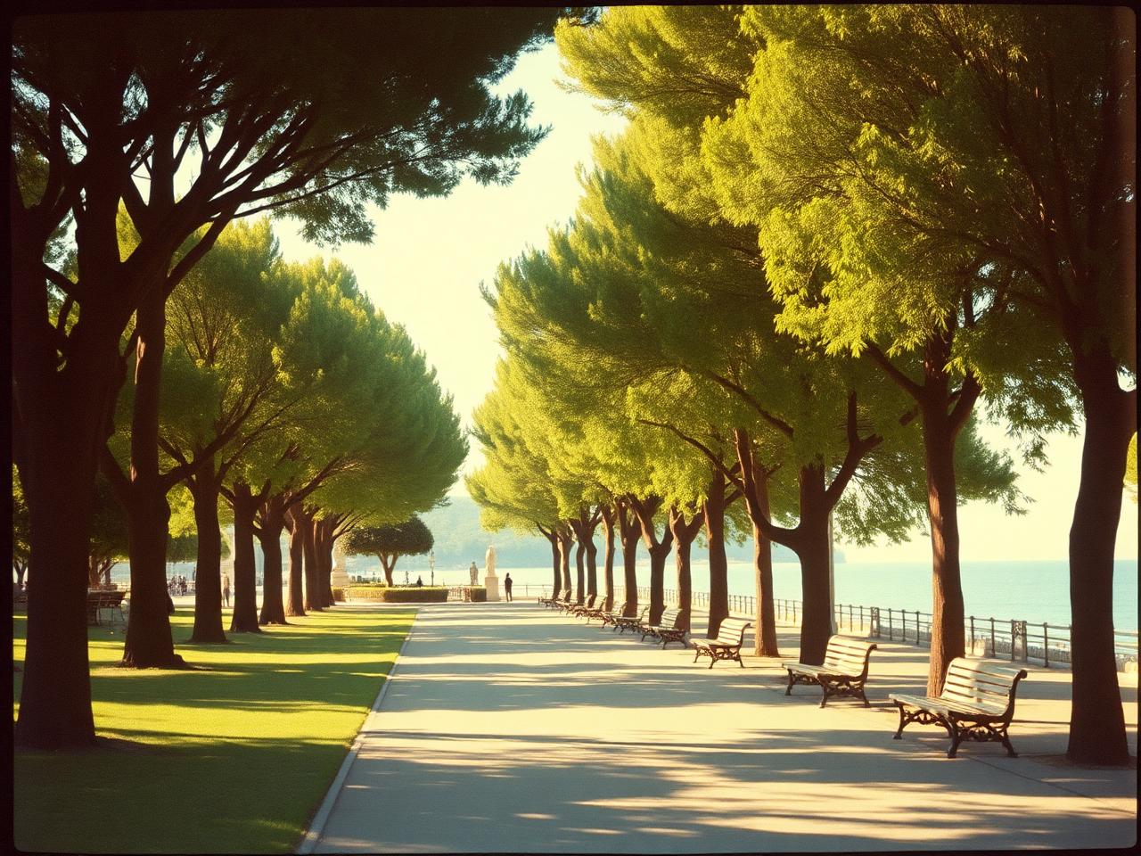 Sea Garden promenade in Burgas
