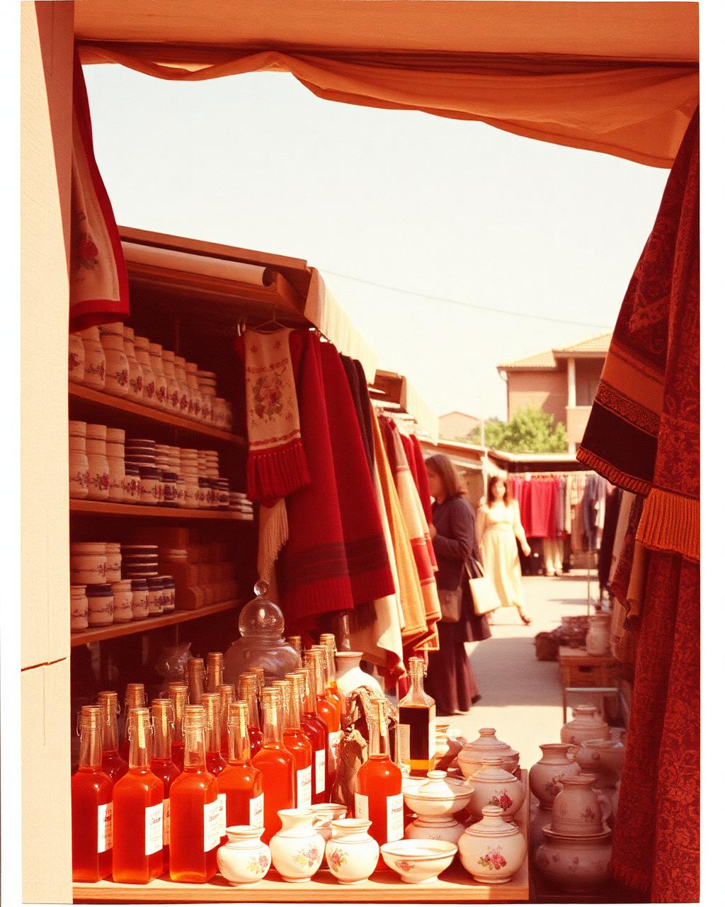 Market stalls in Burgas
