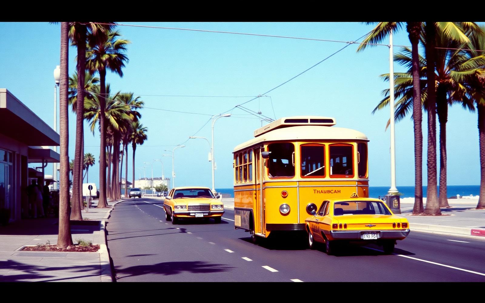 City bus and taxi in Burgas